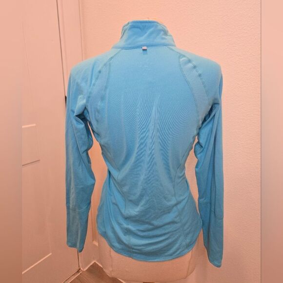 Women’s Nike DRI FIT 1/4 Zip Pullover Jacket Size Small Light Blue - Picture 3 of 13